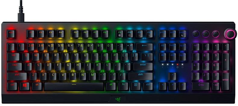 Клавіатура Razer BlackWidow V3 Pro Green Switch WL / BT / USB RU RGB, Black (RZ03-03530800-R3R1)