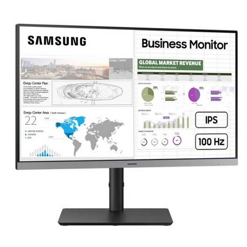 Монітор Samsung 23.8" S24C430 HDMI, DP, USB, IPS, 100Hz, 4ms