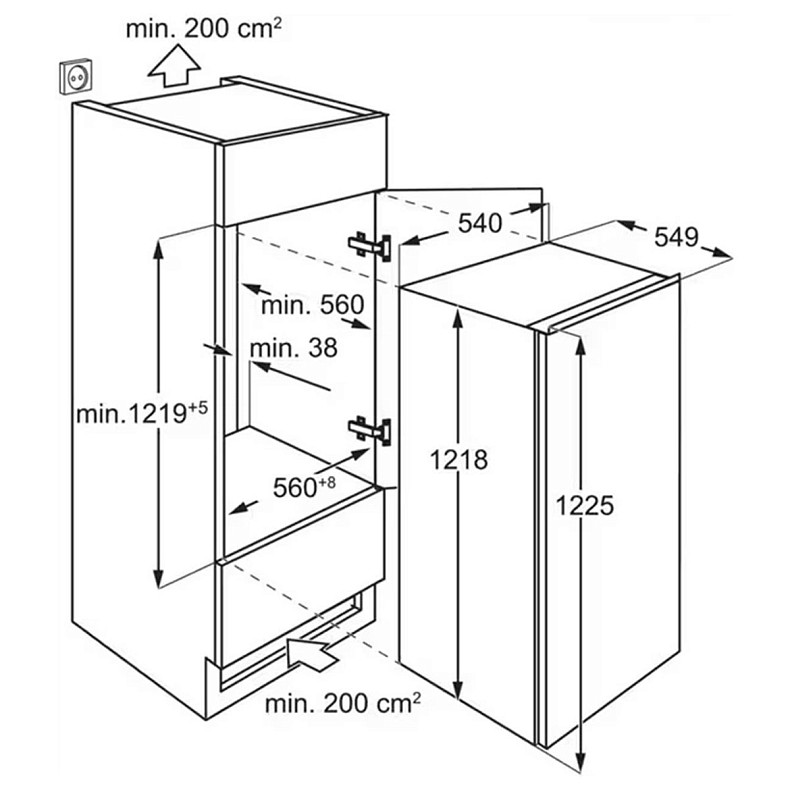 Холодильник вбудований Electrolux LFB3AE12S1