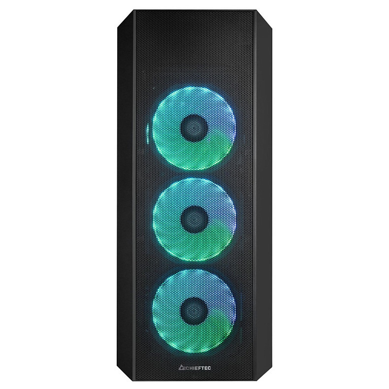 Корпус Chieftec SCORPION 4 GL-04B-UC-OP 4x120mm A-RGB, USB-C, ATX, без БЖ, Black