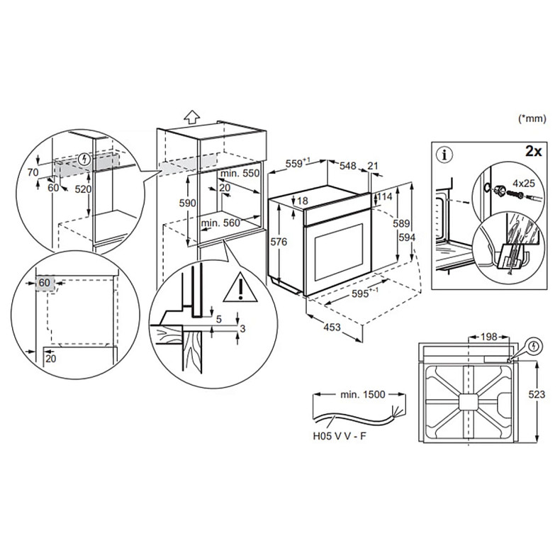 Духовой шкаф электрический Electrolux EOD3F50TX
