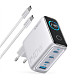 Зарядное устройство ANKER Laptop GaN Charger 140W, 3xUSB-C PD3.1 & 1x USB-A Silver