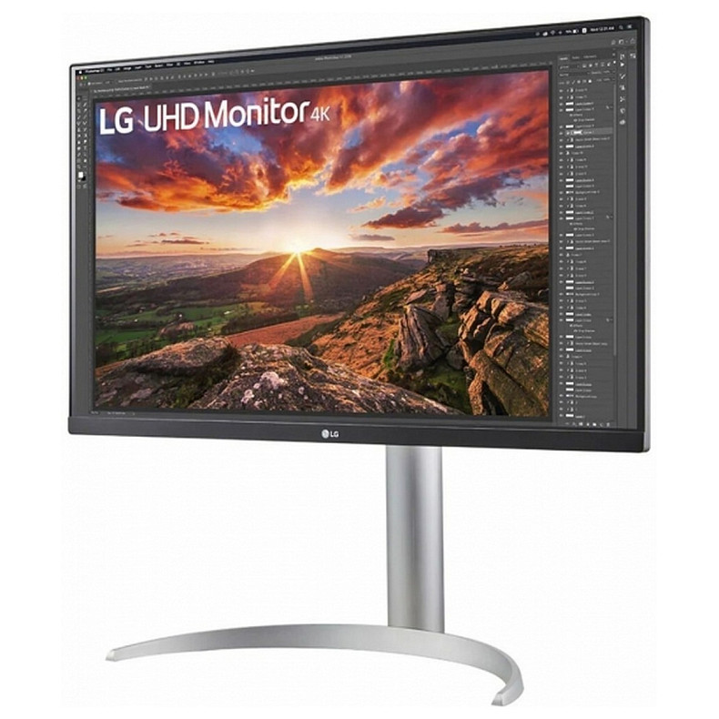 Монітор LG 27" 27UP850N-W 2xHDMI, DP, USB-C, MM, IPS, 3840x2160, DCI-P3 95%, FreeSync, Pivot, HDR400