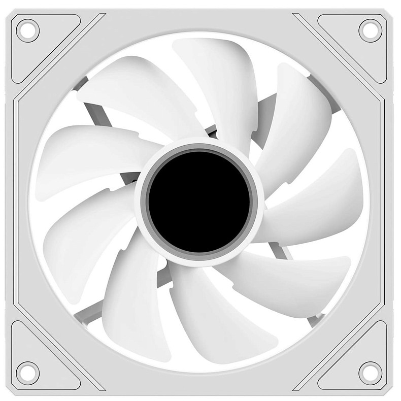 Корпусний вентилятор Ocypus GAMMA F12 WH ARGB REVERSE BLADE 120MM (GAMMA-F12-WH1AM01X-GL)
