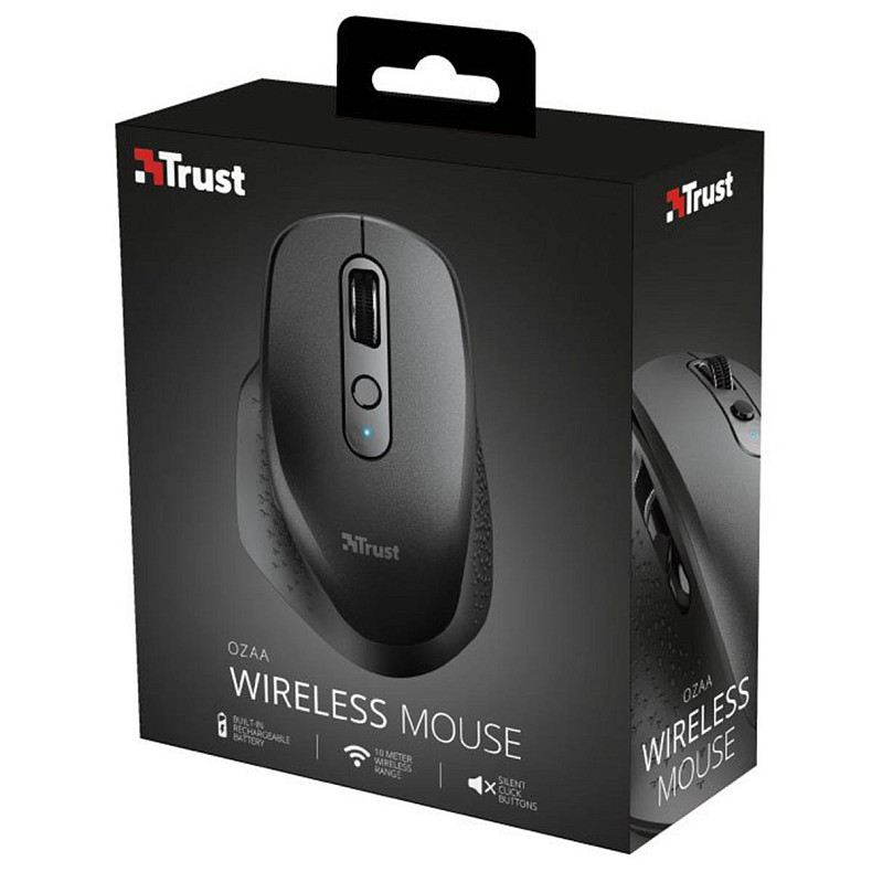 Мышь Trust Ozaa Rechargeable Wireless Mouse - black 2400 dpi