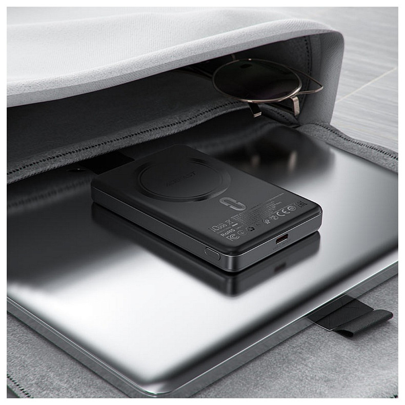 УМБ Acefast Magnetic Wireless 10000mAh 20W PD, QC 3.0, QI 15W M12 Black