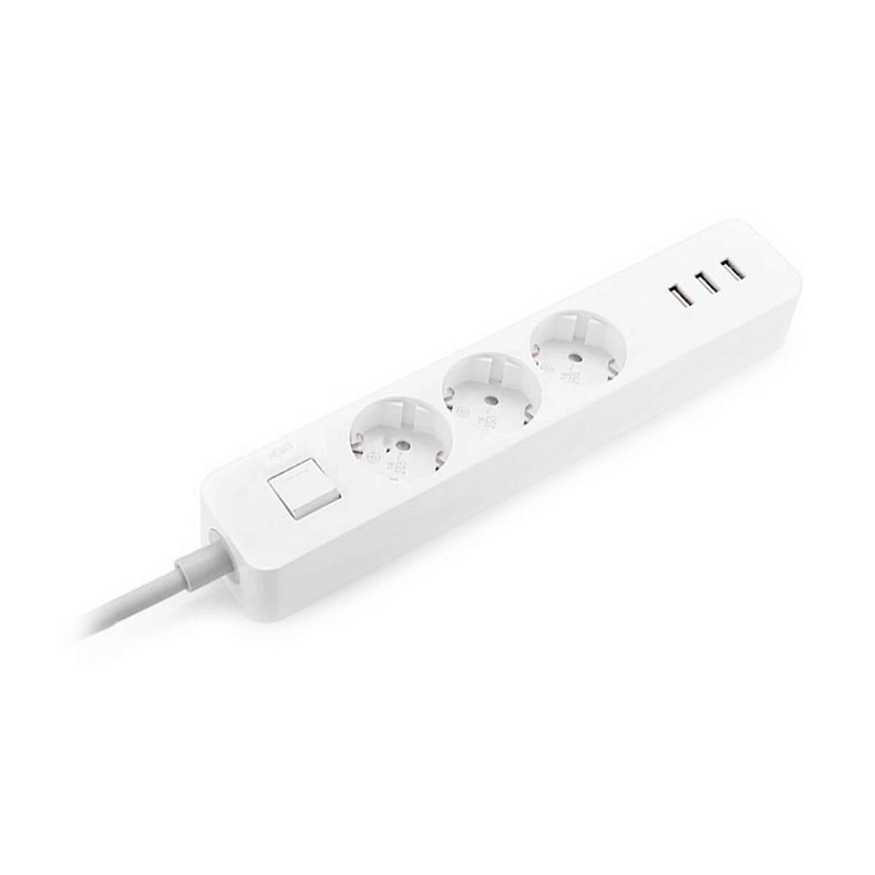 Сетевой фильтр-удлинитель Xiaomi Mi Power Strip (3 розетки + 3 USB) XMCXB04QM EU White (NRB4030GL)