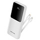 УМБ Vention 10000mAh 22.5W 3A PD,Micro-USB,USB-C,2xUSB-A,Built-in USB-C+Lightning Cables White