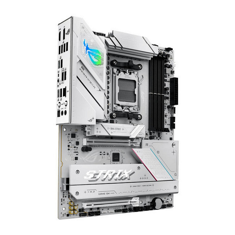 Материнcька плата ASUS ROG STRIX B850-A GAMING sAM5 B850 4xDDR5 M.2 HDMI DP Wi-Fi BT ATX білий