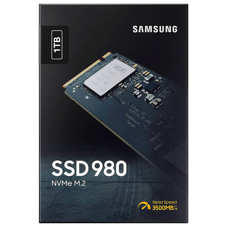 SSD диск Samsung 980 1ТB M.2 2280 PCIe 3.0 x4 NVMe V-NAND MLC (MZ-V8V1T0BW)