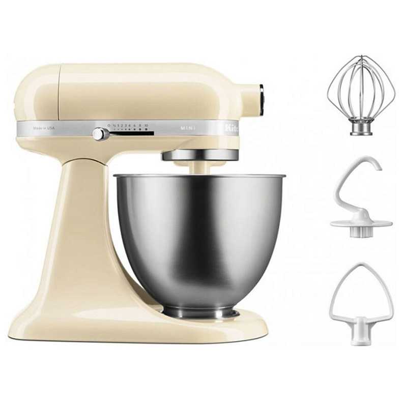 Кухонний комбайн KitchenAid Artisan MINI 3,3 л 5KSM3311XEAC з відкидним блоком кремовий