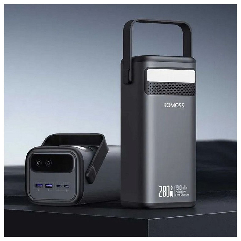 Универсальная мобильная батарея Romoss PMT75 75000mAh Black (PMT75-1E2-2133H)