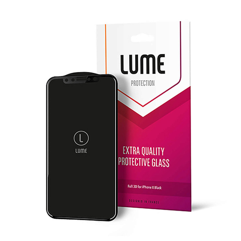 Стекло LUME Protection Full 3D for iPhone 11 Pro Max/XS Max Front Black