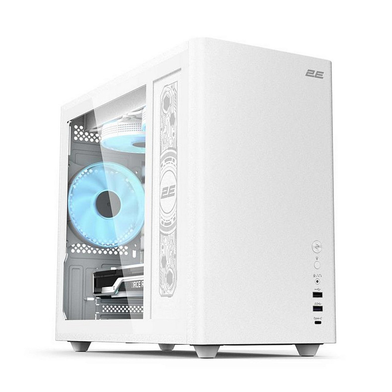 Корпус 2E Credo Plus V350WG без БП, 1xUSB3.0, 1х USB 2.0, 1xUSB Type-C, 3x120мм, VGA 350мм, LCS read