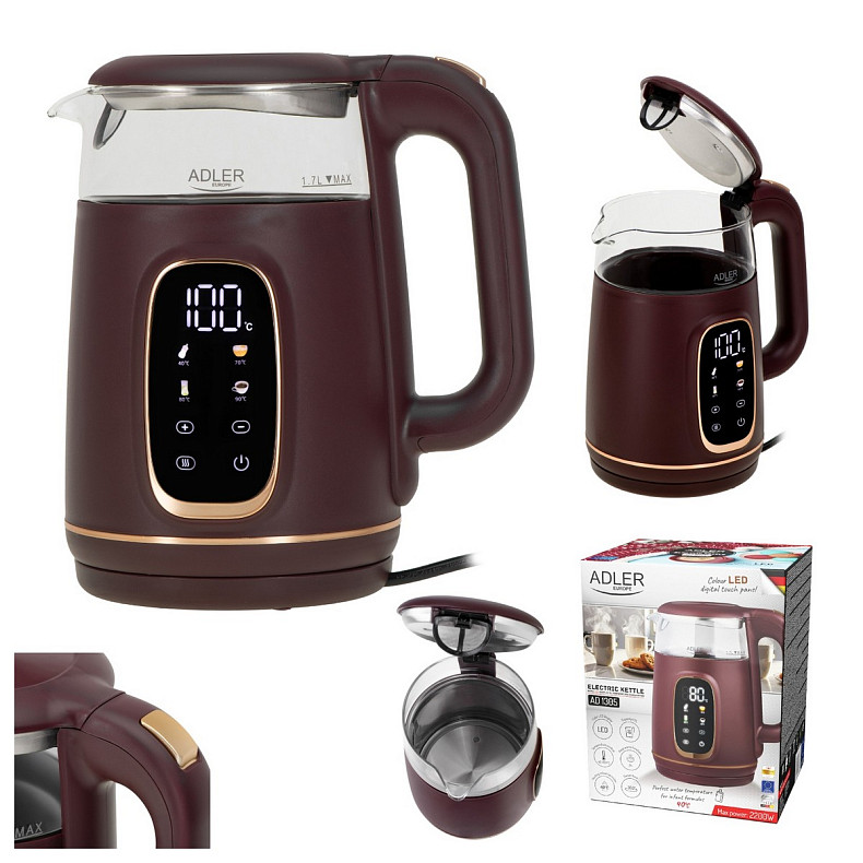 Електрочайник Adler AD 1305 burgundy