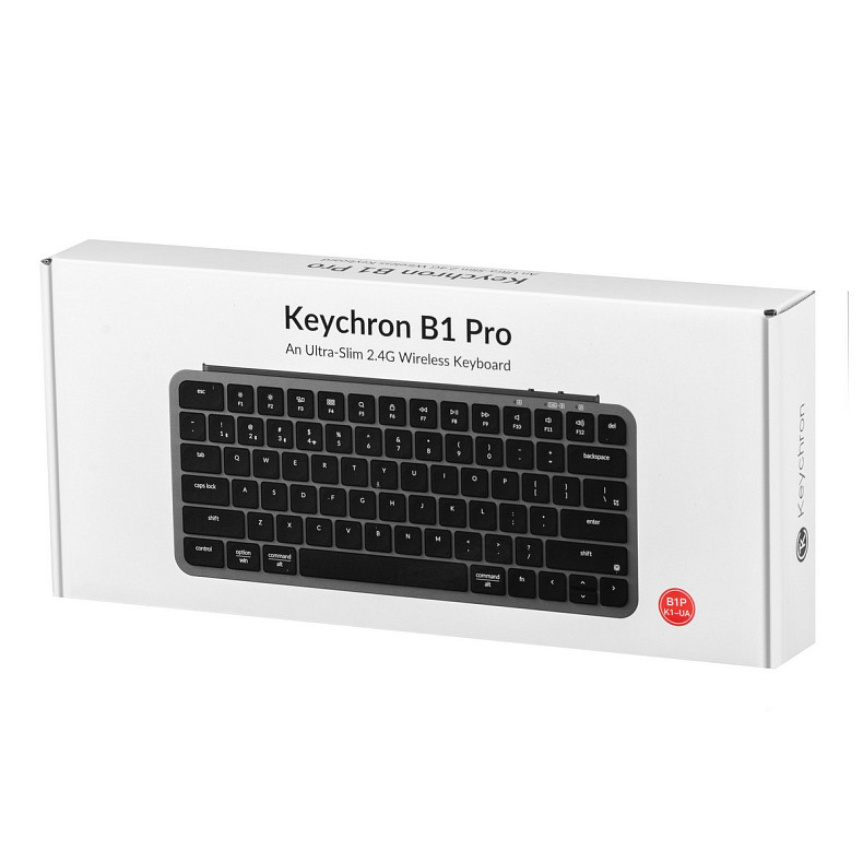 Клавиатура мембрана Keychron B1 Pro, USB/WL/BT, space gray