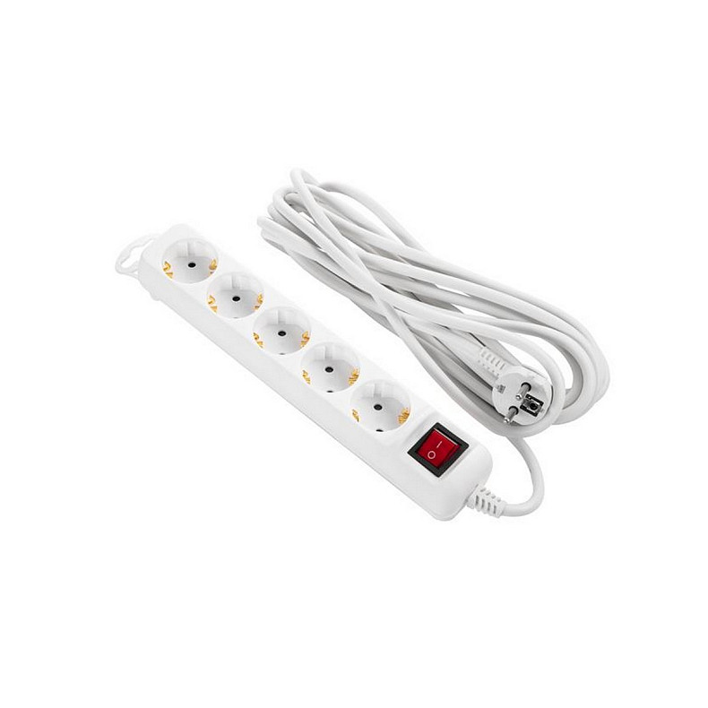 Фильтр питания 2E 5хSchuko, 5 м, белый (2E-U05ES15M5)
