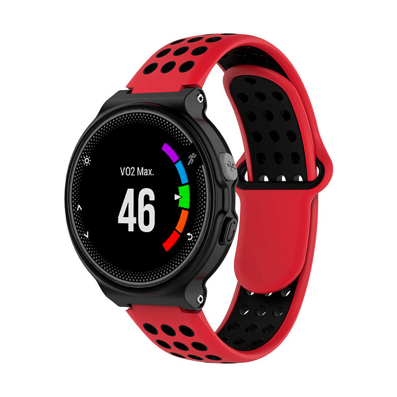 Силіконовий ремінець Universal 16 Nike-style Silicone Band Red/Black