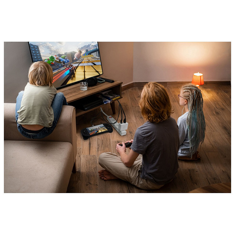 Зарядний пристрій AVerMedia GC313 CORE GO 100Вт 2хUSB-С, 1хUSB-A, 1xHDMI, білий