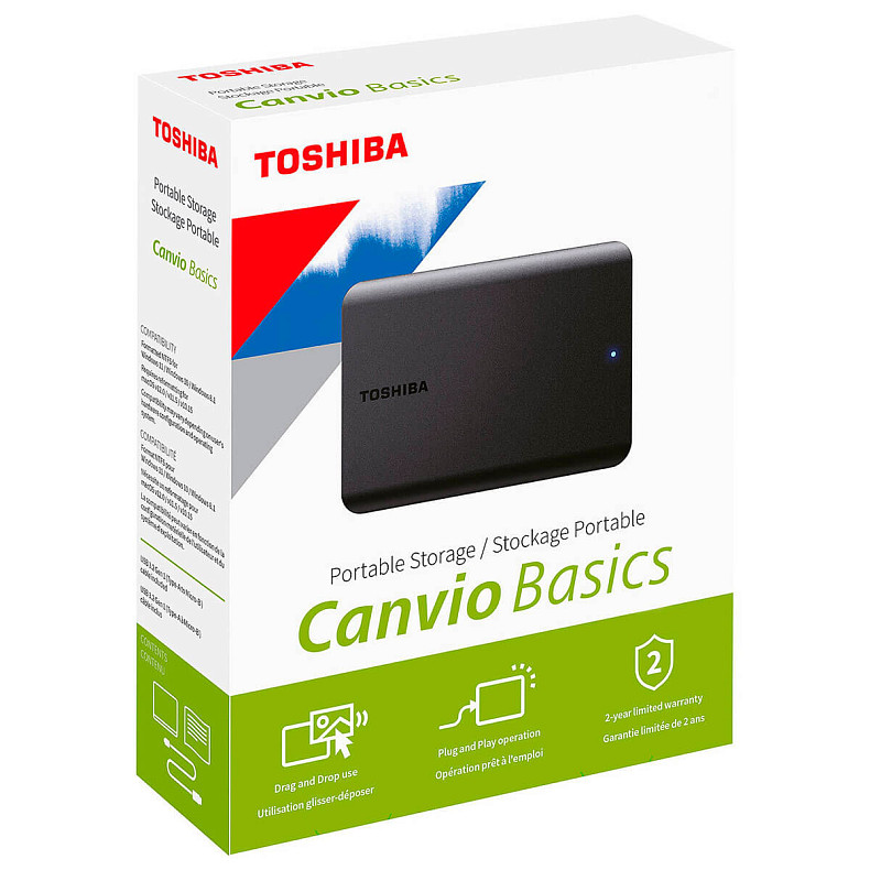 Жорсткий диск Toshiba Canvio Basics 2TB Black (HDTB520EK3AA)