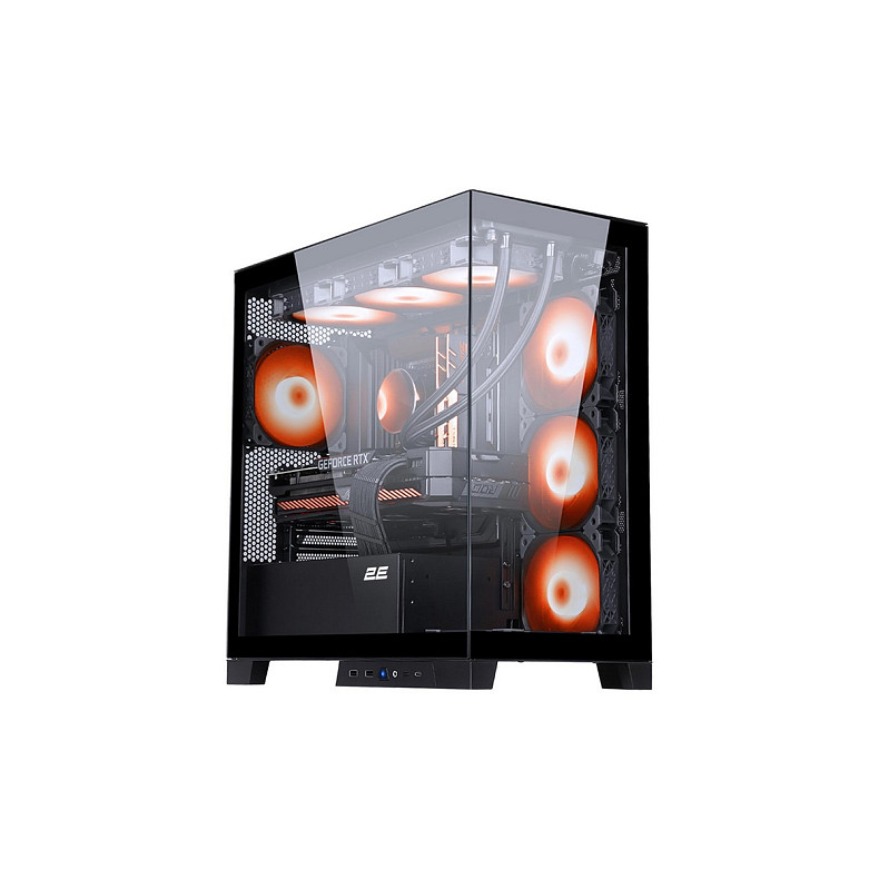 Корпус 2E Gaming Fantom GK701B, без БП, 2xUSB 3.0, 1xUSB Type-C, 4x120mm ARGB, controller with remote