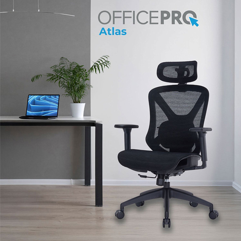 Офисное кресло Officepro Atlas OC630-B-B-B