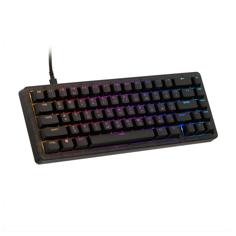 Клавіатура HyperX Alloy Origins 2 65key, Red, USB-A, Hot-Swap, EN/UA, RGB, чорний