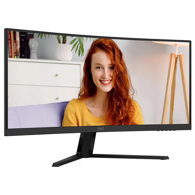 Монітор AOC 34" CU34B3E, UWQHD, VA, вигн., 120Гц, HDMI, DP