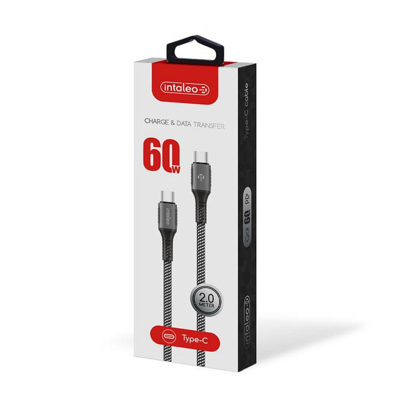 Кабель Intaleo CBGPD60WTT2 USB Type-C-USB Type-C 2м Grey (1283126518102)