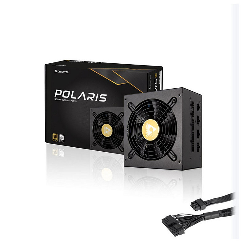 БЖ 550W Chieftec POLARIS PPS-550FC, 120 mm, 80+ GOLD, Cable management, retail