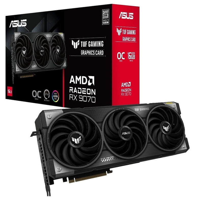 Відеокарта Asus TUF Gaming AMD Radeon RX 9070 XT 16GB GDDR6 (TUF-RX9070XT-O16G-GAMING)
