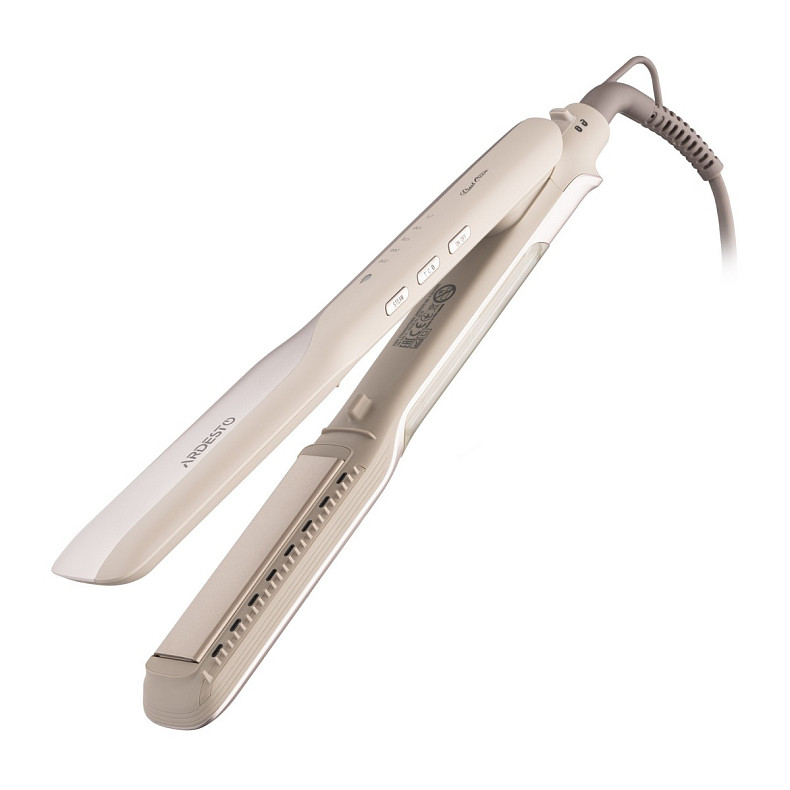 Випрямляч Ardesto Pearl Cream, 50Вт, 140-230C, кераміка, з функцією подачі пару, бежевий