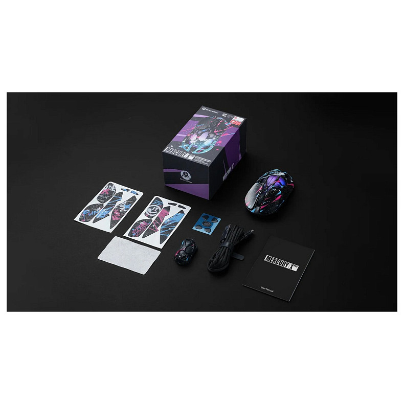 Миша GravaStar Mercury X Pro, 8K, BT/WL/USB-A, RGB, Neon Graffiti