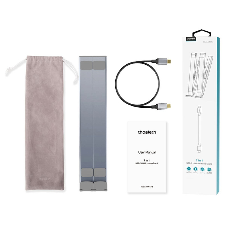 Док станція Choetech HUB-M48-GY