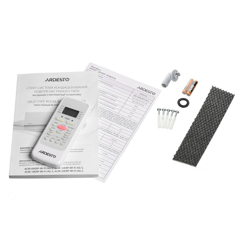 Кондиционер Ardesto ACM-12ERP-R32-WF-AG-S 35м2 инвертор 12000BTU 3.5кВт A++/A+ -20°С Wi-Fi R32 белый