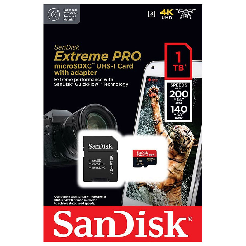 Карта памяти SANDISK MICRO SDXC 1TB UHS-I W/A SDSQXCD-1T00-GN6MA