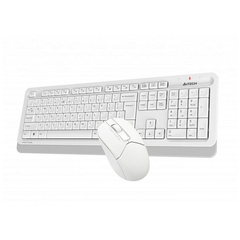 Комплект бездротовий (клавіатура, миша) A4Tech FG1012 White USB