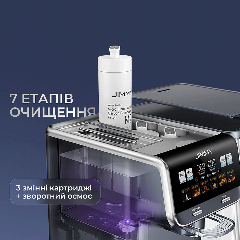 Очиститель воды 3 в 1 (пурифайер) с обратным осмосом и УФ-обеззараживанием JIMMY Matrix M9 Pro