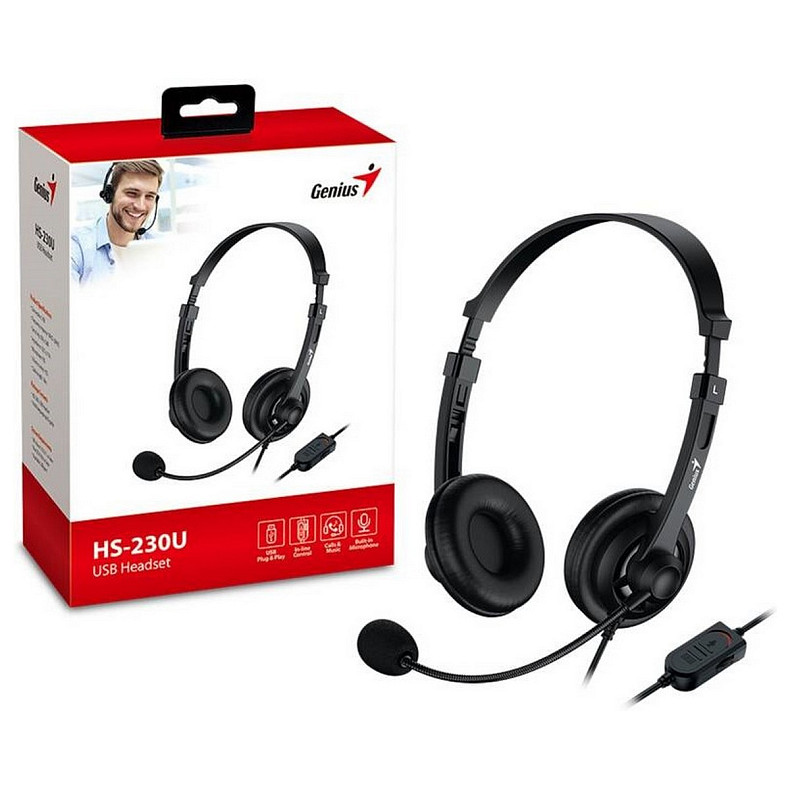 Гарнітура Genius HS-230U Black (31710021400)