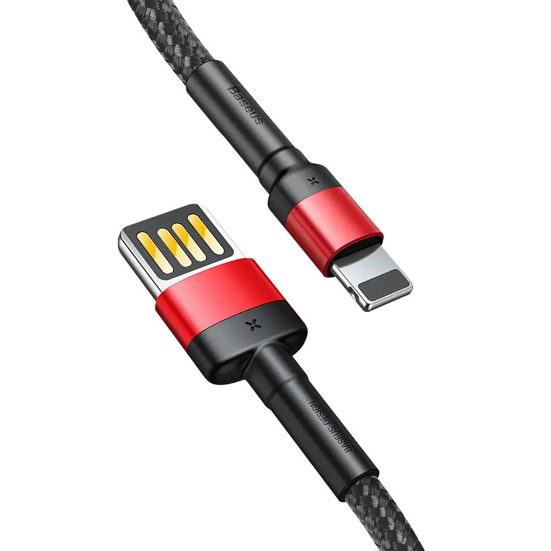 Кабель Baseus Cafule Cable USB for Lightning Special Edition 2.4A 1M Red/Black