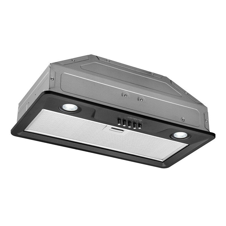 Витяжка Ardesto вбудована, 52см, 700м3ч, метал, 2х1Вт LED, кнопкове, чорний