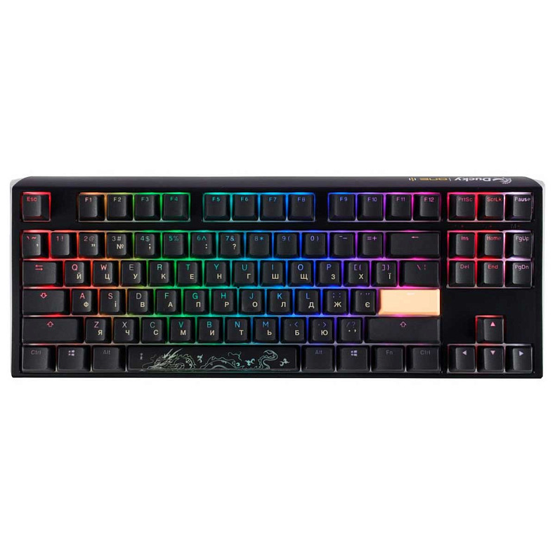 Клавіатура Ducky One 3 TKL Cherry MX Silent red RGB Black UA