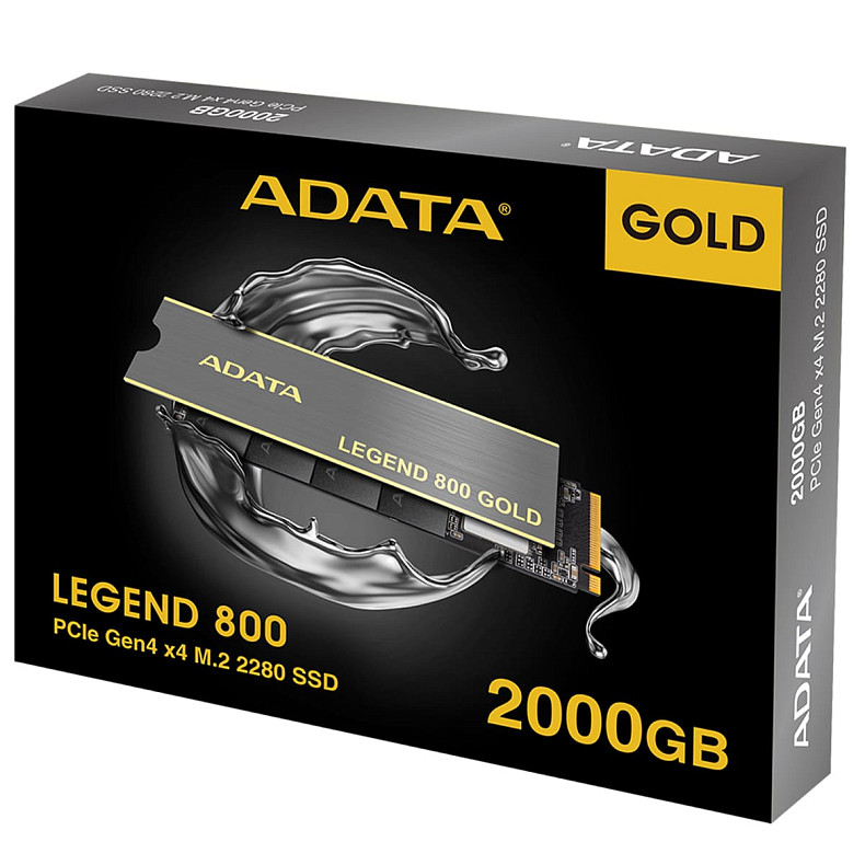 SSD диск ADATA M.2 2TB PCIe 4.0 XPG LEGEND 800 GOLD (SLEG-800G-2000GCS-S38)