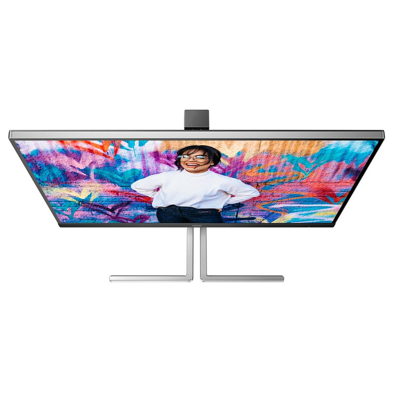 Монітор 27" AOC Q27U3CV, IPS, QHD, HDMI, DP, USB-C, RJ-45, USB-hub, HAS, Pivot, кол, чорний