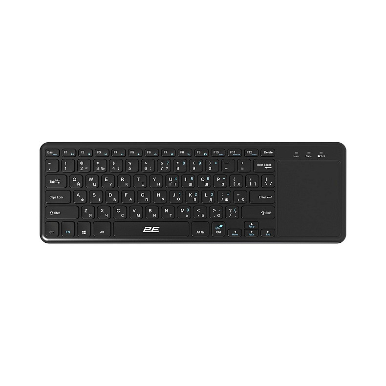 Клавиатура 2E KT100 WL Ukr Black (2E-KT100WB_UA)