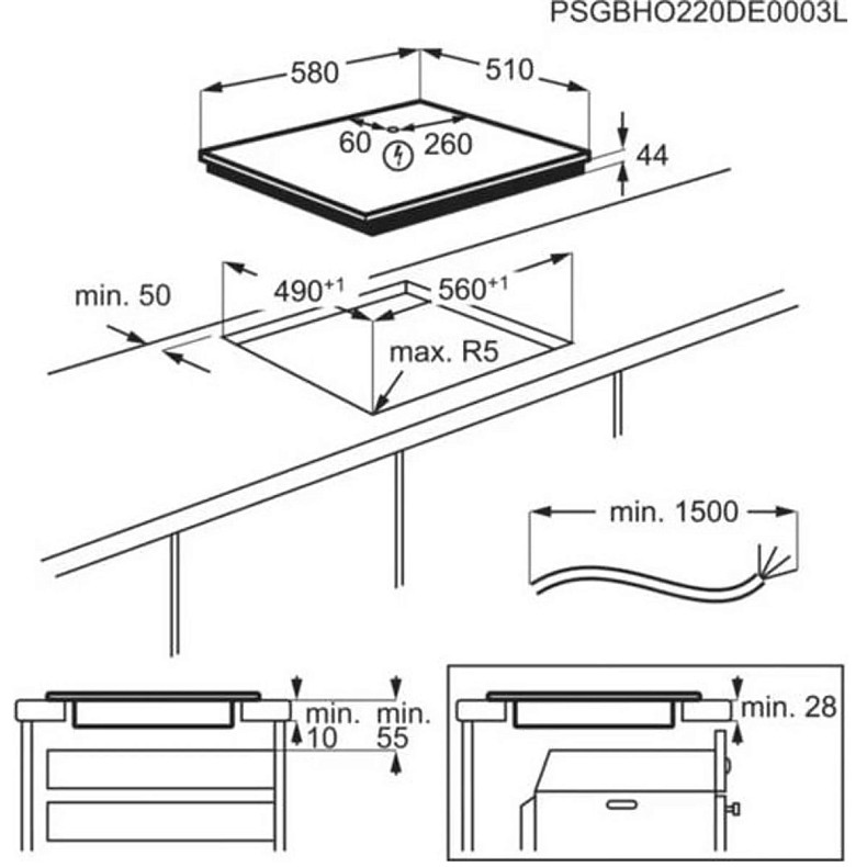 Варочная поверхность индукционная Electrolux EIS62453IT