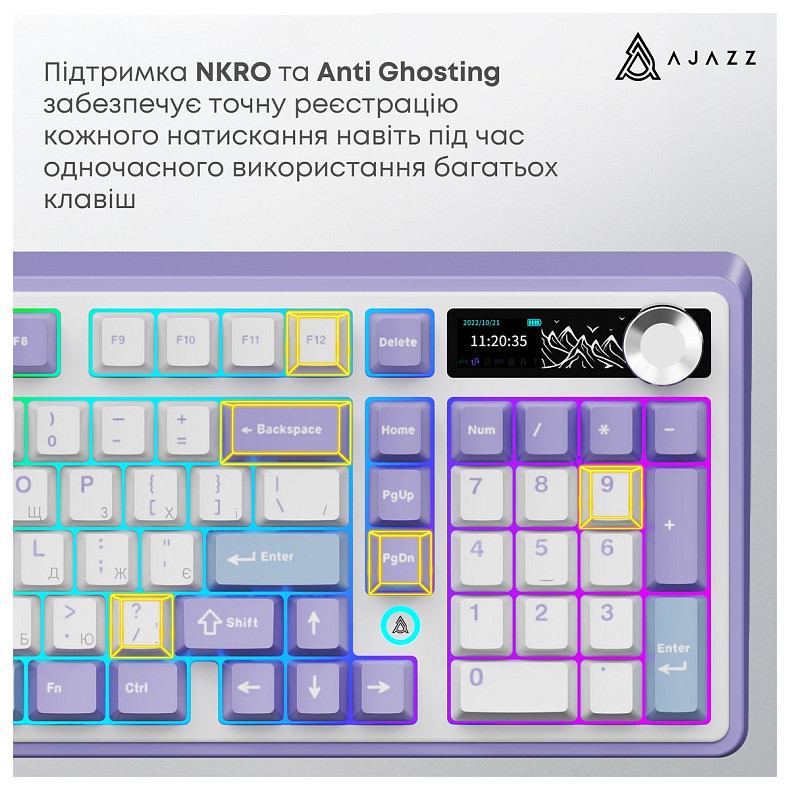Клавиатура Ajazz AK980 V2 Gift Switch V2 White (AK980-V2-G-PWB)