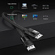 Кабель DisplayPort M - M V1.4 8K 3м Plastic Case Braided Cable DP114 UGREEN Черный