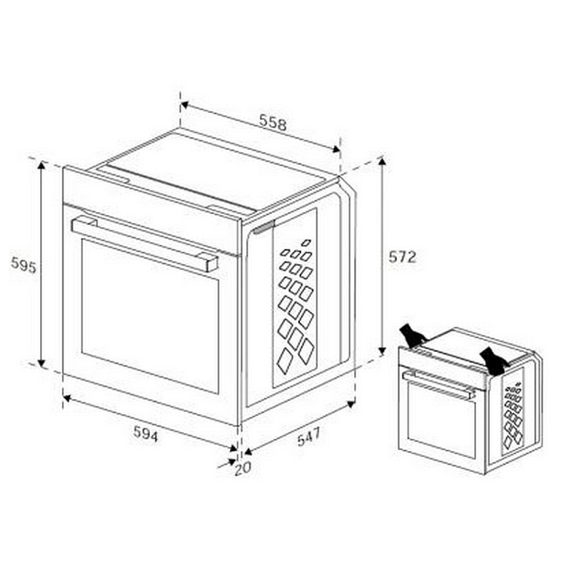 Духовой шкаф Beko электрический, 72л, A, конвекция, нержавеющая сталь