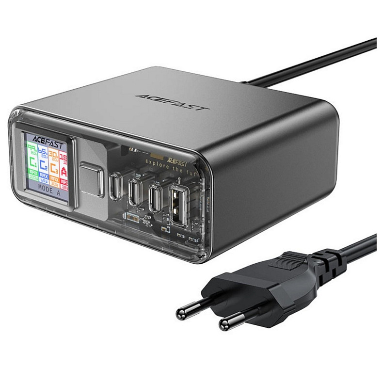 Зарядний пристрій 4xUSB 218W (3xUSB-C + USB-A) Gan Z4 Fast Charger Acefast